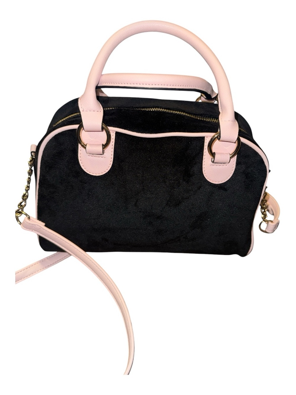 Juicy Couture Black and Pink Dome Satchel with Heart Charm - Picture 3 of 7